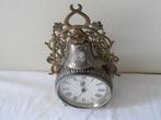 Wekker - Antiek Brons, messing, ijzer, nikkel, glas -