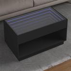 vidaXL Salontafel met Infinity LED 90x50x50 cm zwart, 50 tot 100 cm, 50 tot 75 cm, Verzenden, Nieuw