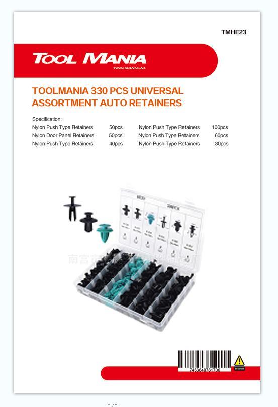 TM 330 Delige Assortiment bekleding Clips  MIX, Auto diversen, Autogereedschap, Nieuw, Verzenden