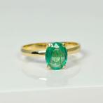 Zonder Minimumprijs - Ring - 14 karaat Geel goud Smaragd -, Nieuw