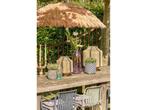Mica Decorations Liliano Lantaarn - H51 x Ø40 cm - Jute met, Huis en Inrichting, Woonaccessoires | Kandelaars en Kaarsen, Verzenden