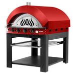 GGM Gastro | Pizzaoven op gas - Rood - 9x 25cm - Handmatig -, Verzenden