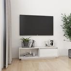 vidaXL Tv-meubel 110x30x33,5 cm massief grenenhout wit, Huis en Inrichting, Kasten | Televisiemeubels, 100 tot 150 cm, Verzenden
