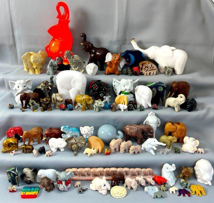 Div. fabr. - Beeldje - Collectie beeldjes van olifanten (90), Antiek en Kunst, Antiek | Speelgoed