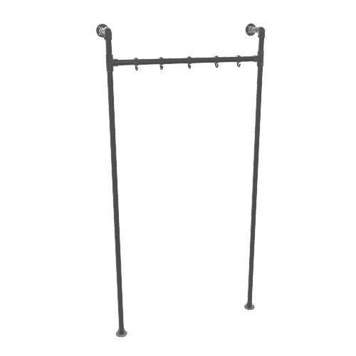 Industriële Steigerbuis Kapstok Chester | Zwart 33.7 mm | St, Huis en Inrichting, Woonaccessoires | Kapstokken, Ophalen of Verzenden