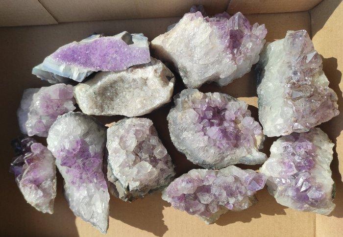 Ametiste Druse- 5280 g - (11), Verzamelen, Mineralen en Fossielen