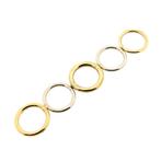 18 Krt. Bicolor gouden tubolare ring | Pomellato, Gebruikt, Overige kleuren, Ophalen of Verzenden, 17 tot 18