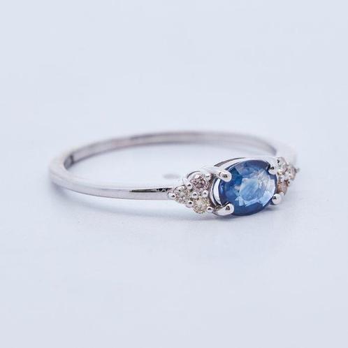 Zonder Minimumprijs - Ring 14 kt. - 0.54ct. tw. Saffier, Sieraden, Tassen en Uiterlijk, Ringen