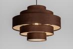 Rietveld Hanglampen - Bruin - Stof, Metaal, Huis en Inrichting, Lampen | Hanglampen, Verzenden, Nieuw
