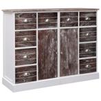 vidaXL Dressoir met 10 lades 113x30x79 cm hout bruin, Huis en Inrichting, 100 tot 150 cm, Verzenden, Nieuw, 25 tot 50 cm
