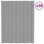 vidaXL Dakpanelen 36 st 60x45 cm gegalvaniseerd staal grijs, Doe-het-zelf en Verbouw, Nieuw, Verzenden