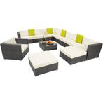 Wicker zitgroep Las Vegas met aluminium frame - grijs, Tuin en Terras, Tuinsets en Loungesets, Verzenden, Nieuw