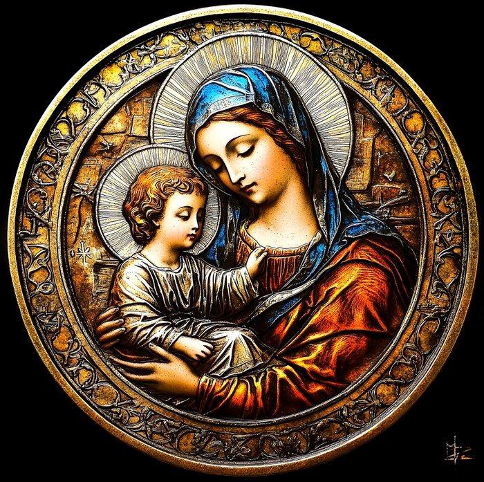 PLM-Art - Maria and Jesus, Antiek en Kunst, Kunst | Designobjecten