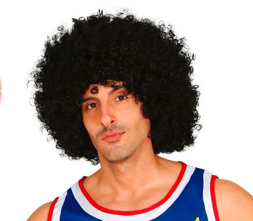 Afro Pruik Zwart, Hobby en Vrije tijd, Feestartikelen, Nieuw, Verzenden