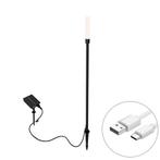 Buiten vloerlamp zwart incl. LED oplaadbaar en solar - Barry, Verzenden, Nieuw, Design