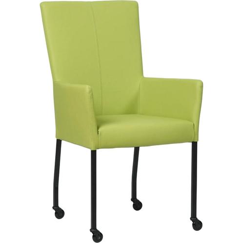 Leren eetkamerstoel Deal met armleuning - Hermes Lime, Huis en Inrichting, Stoelen, Eén, Nieuw, Leer, Ophalen of Verzenden