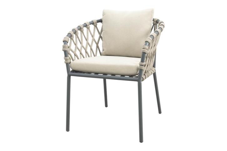 Sara tuinstoel - Rope/Antraciet, Tuin en Terras, Tuinstoelen, Nieuw, Overige materialen, Verzenden