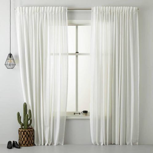 transparant gordijn (300 x 300 cm) off white (Raamdecoratie), Huis en Inrichting, Stoffering | Gordijnen en Lamellen, Nieuw, Verzenden