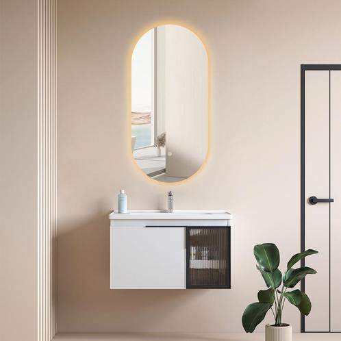 Badkamerspiegel met LED Verlichting en Verwarming 50x100cm, Huis en Inrichting, Woonaccessoires | Spiegels, Ophalen of Verzenden