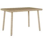 vidaXL Tuin salontafel rechthoekig 60x40x37 cm poly rattan, Verzenden, Nieuw