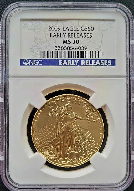 Gouden American Eagle 1 oz 2009 NGC MS70, Postzegels en Munten, Munten | Amerika, Midden-Amerika, Losse munt, Goud, Verzenden