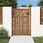 vidaXL Poort met bamboe-ontwerp 105x155 cm cortenstaal, Verzenden, Nieuw