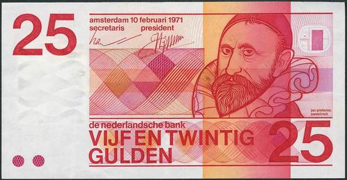 Bankbiljet 25 gulden 1971 Pietersz Sweelinck Prachtig, Postzegels en Munten, Bankbiljetten | Nederland, Verzenden