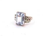Zonder Minimumprijs - Ring - 9 kt. Roségoud, Zilver Topaas -, Sieraden, Tassen en Uiterlijk, Ringen, Nieuw