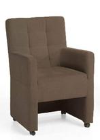Eetkamerstoel Peter - eetkamerstoelen - Bruin, Nieuw, Bruin, Stof