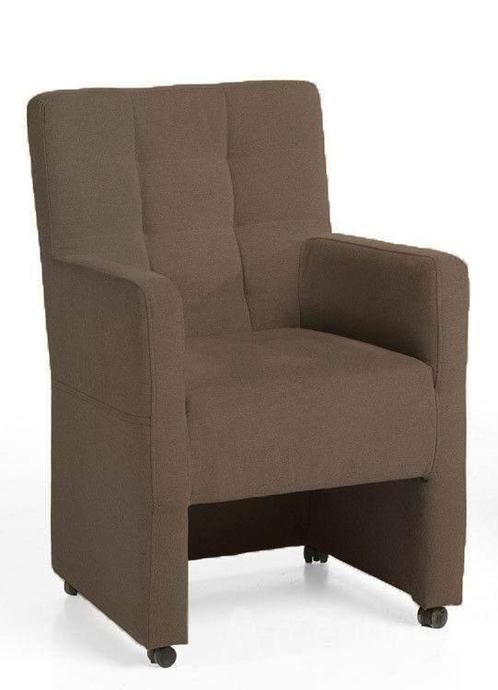 Eetkamerstoel Peter - eetkamerstoelen - Bruin, Huis en Inrichting, Stoelen, Bruin, Nieuw, Stof
