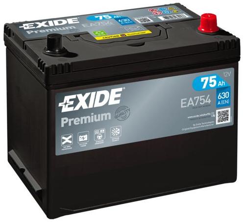 Exide Premium accu | EA754 | 12V 75Ah, Auto-onderdelen, Accu's en Toebehoren, Ophalen of Verzenden