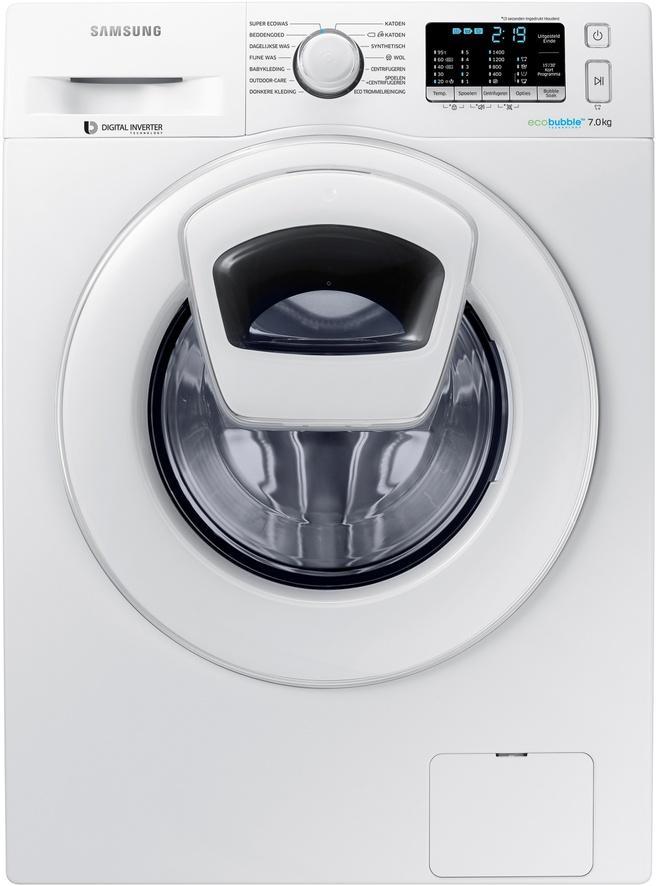 Samsung Ww70k5400ww Addwash Wasmachine 7kg 1400t, Witgoed en Apparatuur, Wasmachines, Zo goed als nieuw, Voorlader, 85 tot 90 cm