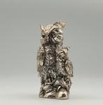 Coppia di Gufi Reali rivestiti in Argento - Figuur - Zilver, Antiek en Kunst