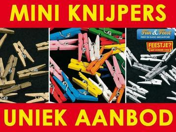 Mini knijpers - Houten knijpertjes - Kleine wasknijpers beschikbaar voor biedingen