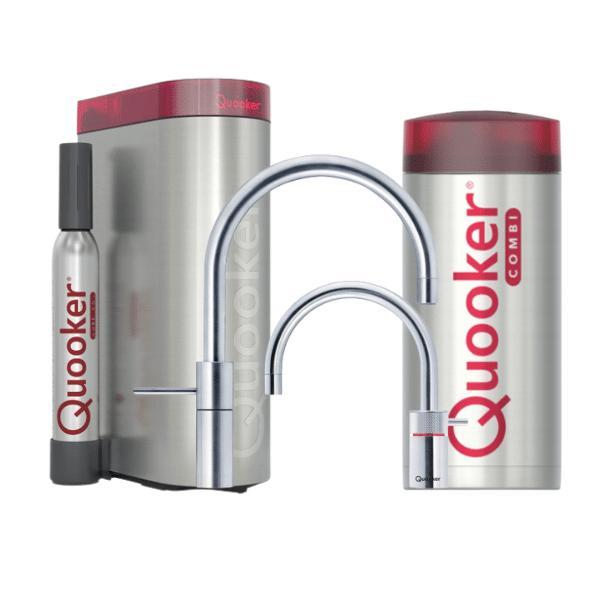 €2200 QUOOKER COMBI NORDIC ROUND TWINTAPS CHROOM + CUBE - 2, Huis en Inrichting, Keuken | Keukenbenodigdheden, Ophalen of Verzenden