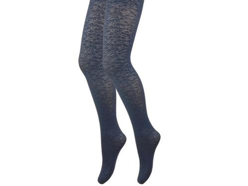 Kinderpanty met bloemen patroon 40 den - Marineblauw, Kinderen en Baby's, Kinderkleding | Schoenen en Sokken, Verzenden