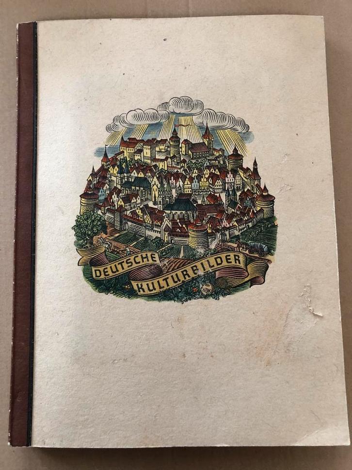 Plakplaatjes-Album 1936 - Deutsche Kulturbilder 1400 - 1900, Boeken, Prentenboeken en Plaatjesalbums, Plaatjesalbum, Gelezen, Ophalen of Verzenden