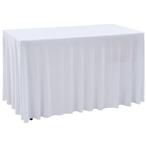 Stretch Tafelhoezen 183cm Wit (2) | Tweedekansje | Feeste..., Huis en Inrichting, Tafelkleden, Ophalen of Verzenden, Nieuw, Rechthoek