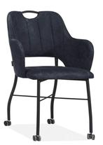Eetkamerstoel Selena - eetkamerstoelen - Blauw, Nieuw, Blauw, Overige materialen