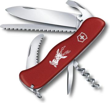 Victorinox Hunter Red Zwitsers Zakmes - 12 Functies - Rood beschikbaar voor biedingen
