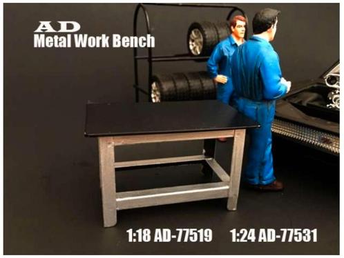 GSDCCad 00077531 Metal Work Bench (1:24, Figuren, Scenery), Hobby en Vrije tijd, Modelbouw | Figuren en Diorama's, Nieuw, Ophalen of Verzenden
