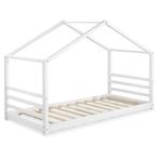 Kinderbed met bedbodem grenen huisbed 90x200 cm wit, Kinderen en Baby's, Kinderkamer | Bedden, Verzenden, Nieuw