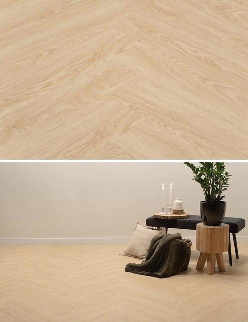 Floer Visgraat Click PVC Kingbeek Crème 3906 - UITLOPEND, Doe-het-zelf en Verbouw, Vloerdelen en Plavuizen, Nieuw, Verzenden