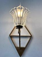 Wandlamp (2) - Set wandlampen met Murano-glas - Glas, Metaal, Antiek en Kunst, Antiek | Lampen