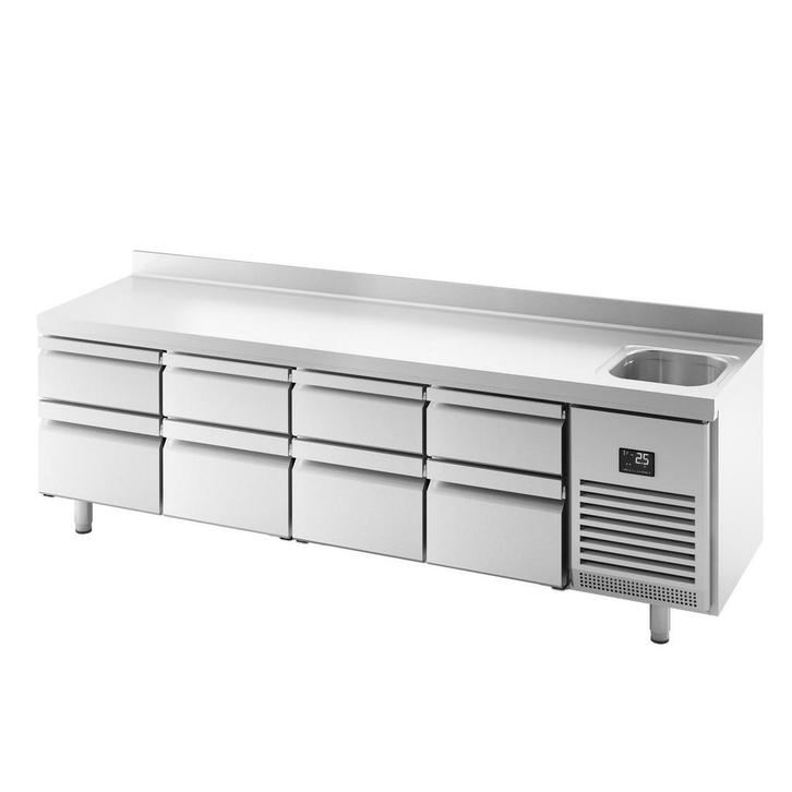 GGM Gastro | Koelwerkbank Premium PLUS - 2452x700mm - 1 |, Zakelijke goederen, Horeca | Keukenapparatuur, RVS Meubilair, Verzenden
