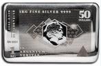 Niue. 50 Dollars 2022 1 Kilo, Note Silver Coin-Bar