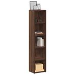 vidaXL CD-kasten 2 st 21x16x93,5 bewerkt hout bruin, Verzenden, Nieuw