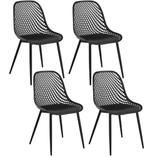 Set van 4 Scandinavische Stoelen – Kunststof & Metaal, Huis en Inrichting, Stoelen, Verzenden, Nieuw