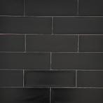 Wandtegel aria zwart mat 10x30 wandtegel tegeloutlet, Ophalen, Nieuw, 10 m² of meer, Wandtegels