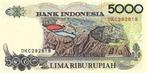 Indonesië – 5.000 Rupiah 1992 – Sasando Rote, Verzenden